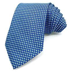 S&W SHLAX&WING Blau-grün gepunktetes Krawatten-Set mit Einstecktuch-Krawatten-Set, klassisch für Anzugjacke klassische Größe 147cm von S&W SHLAX&WING