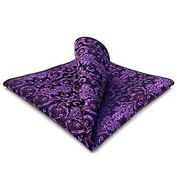 S&W SHLAX&WING Geometrisch Patterned Violett Herren Einstecktücher Floral Fashion von S&W SHLAX&WING