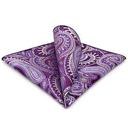 S&W SHLAX&WING Herren Einstecktücher Violett Paisley Seide Hochzeit von S&W SHLAX&WING