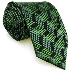 S&W SHLAX&WING Krawatten-Sets für Männer Seidenkrawatte Smaragdgrün Extra lange Krawatte von S&W SHLAX&WING