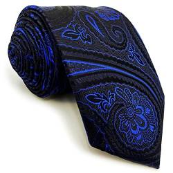 S&W SHLAX&WING Krawatten für Herren Blau Marine Paisley Klassische Größe von S&W SHLAX&WING