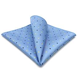 S&W SHLAX&WING Punkte Blau Azure Einstecktücher for Suit Mens von S&W SHLAX&WING