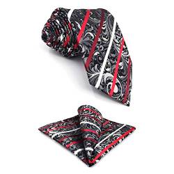 Shlax&Wing Designer Geometrisch Mehrfarbigs For Männer Rot Schwarz Weiß Krawatte Hochzeit Neu von S&W SHLAX&WING