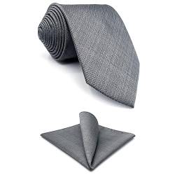 Shlax&Wing Einfarbig Color Grau Herren Mehrfarbigs Krawatte Geschäftsanzug Geschäftsanzug Dünne Classic von S&W SHLAX&WING