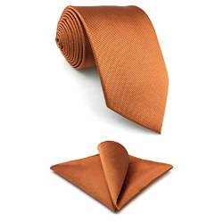 Shlax&Wing Einfarbig Color Orange Burgundy Hochzeit Mehrfarbigs For Männer Classic Krawatte Fashion von S&W SHLAX&WING