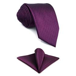 Shlax&Wing Einfarbig Color Violett Grape Krawatte For Männer Mehrfarbigs Dress Geschäftsanzug von S&W SHLAX&WING