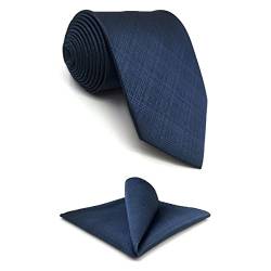 Shlax&Wing Geschäftsanzug Krawatte Herren Solid Blau Classic Extra Lang XL von S&W SHLAX&WING