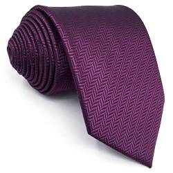 Shlax&Wing Herren Seide Geschäftsanzug Krawatte Extra lang Violett Einfarbig von S&W SHLAX&WING
