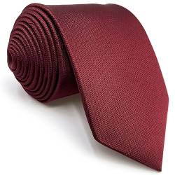 Shlax&Wing Hochzeit Neu Herren Krawatte Seide Einfarbig Rot (Dünne Größe) von S&W SHLAX&WING