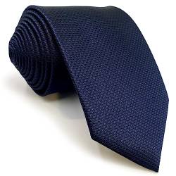 Shlax&Wing Klassisch Herren Seide Neu Krawatte Blau Einfarbig von S&W SHLAX&WING