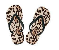 Flip Flops Leopard | Leopardenmuster - Schuhe / Slipper Badeschuhe Flip-Flop Badelatschen Badeschlappen Sandale Zehentrenner, Gr. 35-40 von S.B.J - Sportland