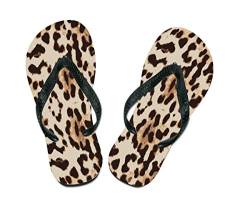 Flip Flops Leopard | Leopardenmuster - Schuhe / Slipper Badeschuhe Flip-Flop Badelatschen Badeschlappen Sandale Zehentrenner, Gr. 44-46 von S.B.J - Sportland