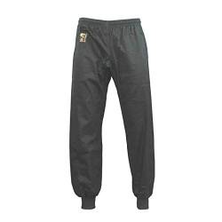 S.B.J - Sportland Baumwollhose/Kampfsporthose/Judohose/Karatehose/Wushu Hose schwarz mit Bündchen, 180 cm von S.B.J - Sportland