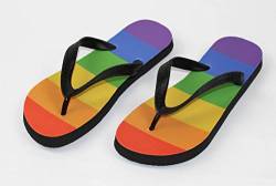 S.B.J - Sportland Flip Flop Regenbogen - Schuhe/Slipper Badeschuhe Flip-Flop Badelatschen Badeschlappen Sandale Zehentrenner, Gr. 35-40 von S.B.J - Sportland