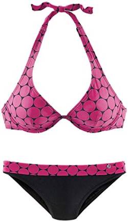 S.OLIVER BEACH Damen Bügel Bikini (Schwarz-Pink, 40D) von S.OLIVER BEACH