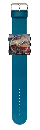 S.T.A.M.P.S. Stamps Uhr KOMPLETT - Zifferblatt Rocky Desert 104826 mit Lederarmband Classic blau 100003-2700 von S.T.A.M.P.S.