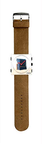 S.T.A.M.P.S. Stamps Uhr KOMPLETT - Zifferblatt SPO mit Wildlederarmband Classic braun von S.T.A.M.P.S.