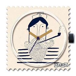 S.T.A.M.P.S. Stamps originelle Uhr Zifferblatt wasserfest - Motiv Seaman - 105912 - Quarzuhrwerk mit Analoganzeige Sammeluhr von S.T.A.M.P.S.