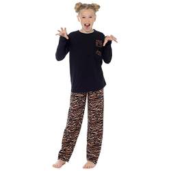 Kinder-Pyjama-Set, 100 % Baumwolle, Tigermotiv, mehrfarbig, 13 Jahre von S.T.C