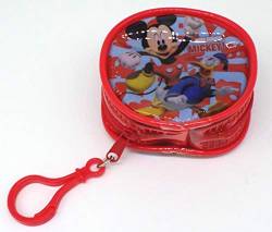 TDL Disney Mickey Mouse Geldbörse Portemonnaie - Offiziell Lizensiert - 8 cm - Rund - Zip-Verschluss - Schlüsselanhänger - Coin Purse von S4