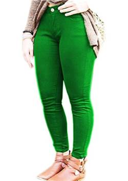 SA Fashions® Damen Jeggings / Jeggings / Jeggings in Übergröße, dehnbar, Größe 34-54 Gr. 36, jadegrün von SA Fashions