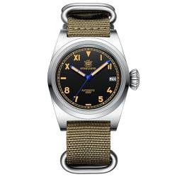 Steeldive SD1904 200M wasserdichte Luxus Mechanische Uhr Große Krone NH35 Bewegung Professionelle Tauch-Armbanduhr, V 2, Retro von SAAKO