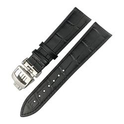 SAAWEE 20mm 21mm Rindsleder Uhrenarmband Fit Für Jaeger-LeCoultre Master Uhrenarmband Weiche Schwarz Braun Blau Leder Armb?nder Faltschlie?e, 21 mm, Achat von SAAWEE