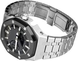SAAWEE Luxuriöses Ganzmetallgehäuse und Armband für GA2100, Herren-Edelstahl-Lünette, Armband und Uhrenverschluss, für GA2110 Ersatzbandzubehör, Einheitsgröße, Achat von SAAWEE