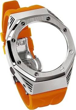 SAAWEE Premium-Edelstahl-Uhrengehäuse, Mod Kit, für GA2100/2110 Ersatzset, Herren-Metallgehäuse, Fluorkautschuk-Armband, Uhrenzubehör, Einheitsgröße, Achat von SAAWEE