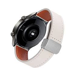 Lederarmband für Amazfit GTR 42MM / GTR Mini Armband, Magnetische Leder Ersatzarmband, Magnetische Mehrfache Farben Slim Leather Ersatzband Kompatibel mit Armband Amazfit GTR 42MM / GTR Mini (E) von SABSEN