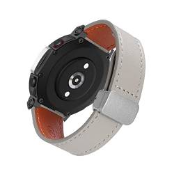 Lederarmband für Amazfit T-Rex Ultra Armband, Magnetische Leder Ersatzarmband, Magnetische Mehrfache Farben Slim Leather Ersatzband Kompatibel mit Armband Amazfit T-Rex Ultra (H) von SABSEN