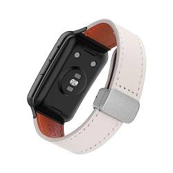 Lederarmband für Huawei Watch Fit 2 Armband, Magnetische Leder Ersatzarmband, Magnetische Mehrfache Farben Slim Leather Ersatzband Kompatibel mit Armband Huawei Watch Fit 2 (I) von SABSEN