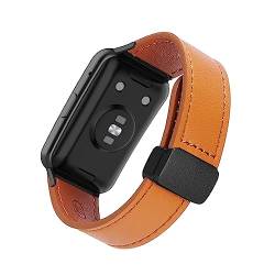 Lederarmband für Huawei Watch Fit 2 Armband, Magnetische Leder Ersatzarmband, Magnetische Mehrfache Farben Slim Leather Ersatzband Kompatibel mit Armband Huawei Watch Fit 2 (J) von SABSEN