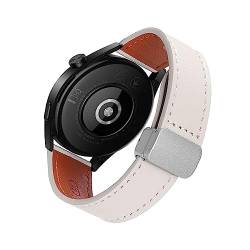 Lederarmband für Huawei Watch GT3 42mm Armband, Magnetische Leder Ersatzarmband, Magnetische Mehrfache Farben Slim Leather Ersatzband Kompatibel mit Armband Huawei Watch GT3 42mm (A) von SABSEN