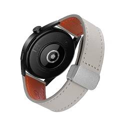 Lederarmband für Huawei Watch GT3 42mm Armband, Magnetische Leder Ersatzarmband, Magnetische Mehrfache Farben Slim Leather Ersatzband Kompatibel mit Armband Huawei Watch GT3 42mm (C) von SABSEN