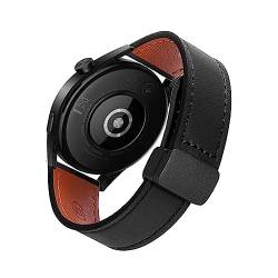 Lederarmband für Huawei Watch GT3 42mm Armband, Magnetische Leder Ersatzarmband, Magnetische Mehrfache Farben Slim Leather Ersatzband Kompatibel mit Armband Huawei Watch GT3 42mm (F) von SABSEN