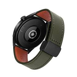 Lederarmband für Huawei Watch GT3 42mm Armband, Magnetische Leder Ersatzarmband, Magnetische Mehrfache Farben Slim Leather Ersatzband Kompatibel mit Armband Huawei Watch GT3 42mm (G) von SABSEN