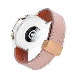 Lederarmband für Huawei Watch GT3 Pro 43mm Armband, Magnetische Leder Ersatzarmband, Magnetische Mehrfache Farben Slim Leather Ersatzband Kompatibel mit Armband Huawei Watch GT3 Pro 43mm (B) von SABSEN