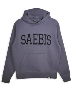 SAEBIS Basic Damen Hoodie anthrazit, Herbst Winter Oversize Pullover mit Kapuze und Kängurutasche für Frauen von SAEBIS