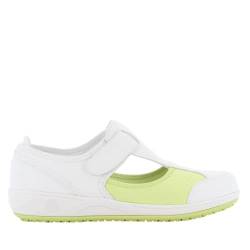 SAFETY JOGGER Arbeitsschuhe Damen Oxypas 35 EU Grün - Camille - Leichter, Bequemer Sicherheitsschuh mit Klettverschluss, ideal für Pflege, Küche oder Innenbereich, rutschfest von SAFETY JOGGER