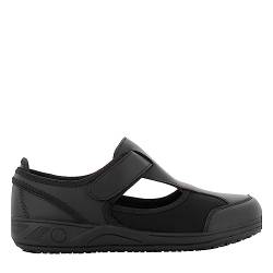 SAFETY JOGGER Arbeitsschuhe Damen Oxypas 38 EU Schwarz - Camille - Leichter, Bequemer Sicherheitsschuh mit Klettverschluss, ideal für Pflege, Küche oder Innenbereich, rutschfest von SAFETY JOGGER