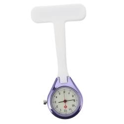 SAFIGLE 1Stk Taschenuhr Medical Watch Krankenschwester Uhr praktische Uhr Krankenschwester Ansteckuhr Brosche leichte Schwesternuhr Bequeme Krankenschwesternuhr Pflege Anschauen Stift Weiß von SAFIGLE