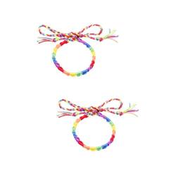 SAFIGLE 2St Armband weben familiengeschenk haushaltsgeschenke Armband für Männer Charm-Armbänder Paare Armbänder herren armband Frau Armband Regenbogenarmband Handbuch Freundschaft Mann von SAFIGLE