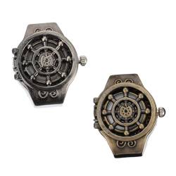 SAFIGLE 2St Geisterkopf-Ringuhr bastelzeug Craft dekorative Uhr Damen-Digitaluhren Uhrengehäuse für Herren Damenuhren Retro elektronische Ringuhr Retro-Ringuhr Anschauen von SAFIGLE