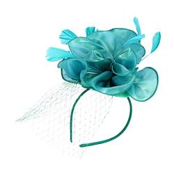 SAFIGLE 2st Feder Haarspange Hut Stirnbänder Für Perücken Fascinator-stirnbänder Mini-clips Für Haare Haarschmuck Für Die Hochzeit Kleidercocktail Hüte Mesh Roter Hut Die Blumen Fräulein von SAFIGLE