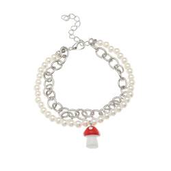 SAFIGLE 3D Armband Perlenschmuck Damenarmbänder Armbandschmuck Für Frauen Perlenarmbänder Für Damen Armband Für Damen Handgelenkkette Damenperlenarmband Handgelenkschmuck von SAFIGLE