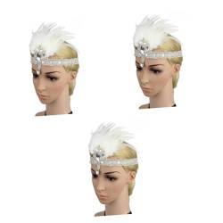 SAFIGLE 3st Party-stirnband Tiara Haarbänder Haarschmuck Haarpflegezubehör Hochzeit Diamant Weiß Braut von SAFIGLE