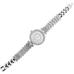 SAFIGLE 4 Stück Damenuhr mit Strass-Stahlband damenarmbanduhr frauenuhr Luxusuhren für Damen Diamantuhr für Männer Geschenke Damenuhren Armbanduhr modisch dekorative Armbanduhr Mosaik- von SAFIGLE