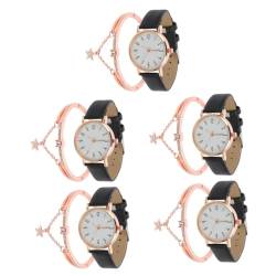 SAFIGLE 5 Sätze Anschauen Hautfreundliche Uhr Stylische Armbanduhr Damenuhren Exquisite Uhrenverzierung Armreifen Für Damen Correa para Mujer Klassische Armbanduhr Mädchen Gurt Frau Glas von SAFIGLE