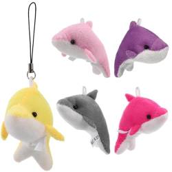 SAFIGLE 5 Stück Plüsch-Delfin-Anhänger Stofftier-Anhänger Ausgestopfte Delfin-Spielzeuge Kleine Delfin-Dekor-Anhänger Für Schlüsseltasche Telefon Strümpfe Taschenfüller (Zufällige Farbe) von SAFIGLE